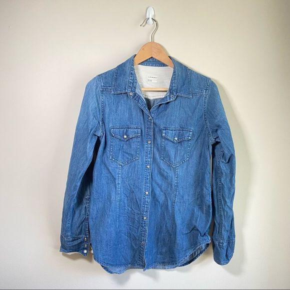 Club Monaco Jackets & Blazers - Club Monaco Denim Shacket | Snap Up | Large